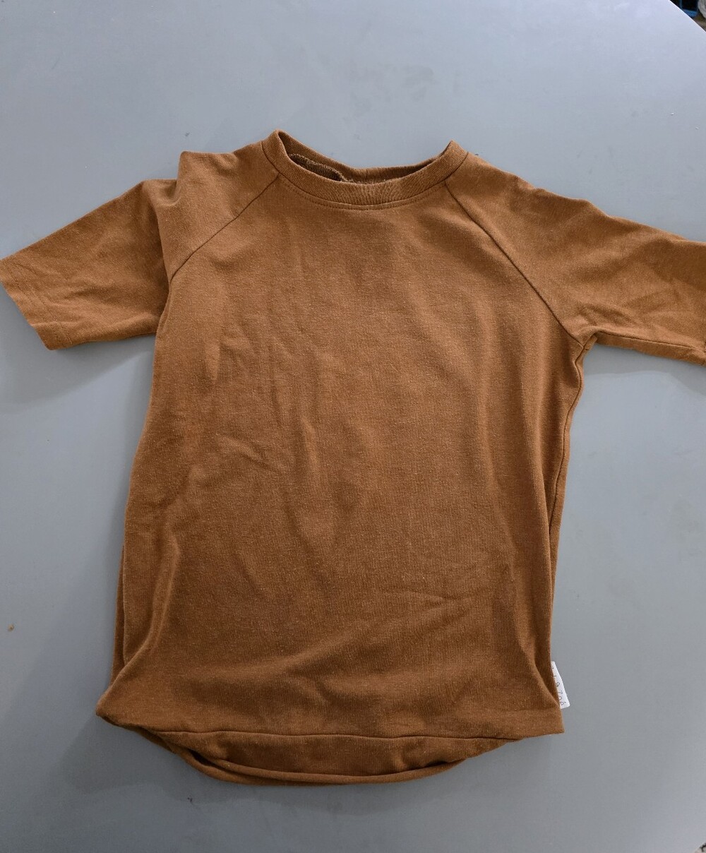 Short Sleeve Crewneck Shirt - Rust Brown
